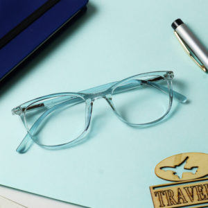 Cleardekho Light Blue Full Rim Wayfarer – Eyeglass